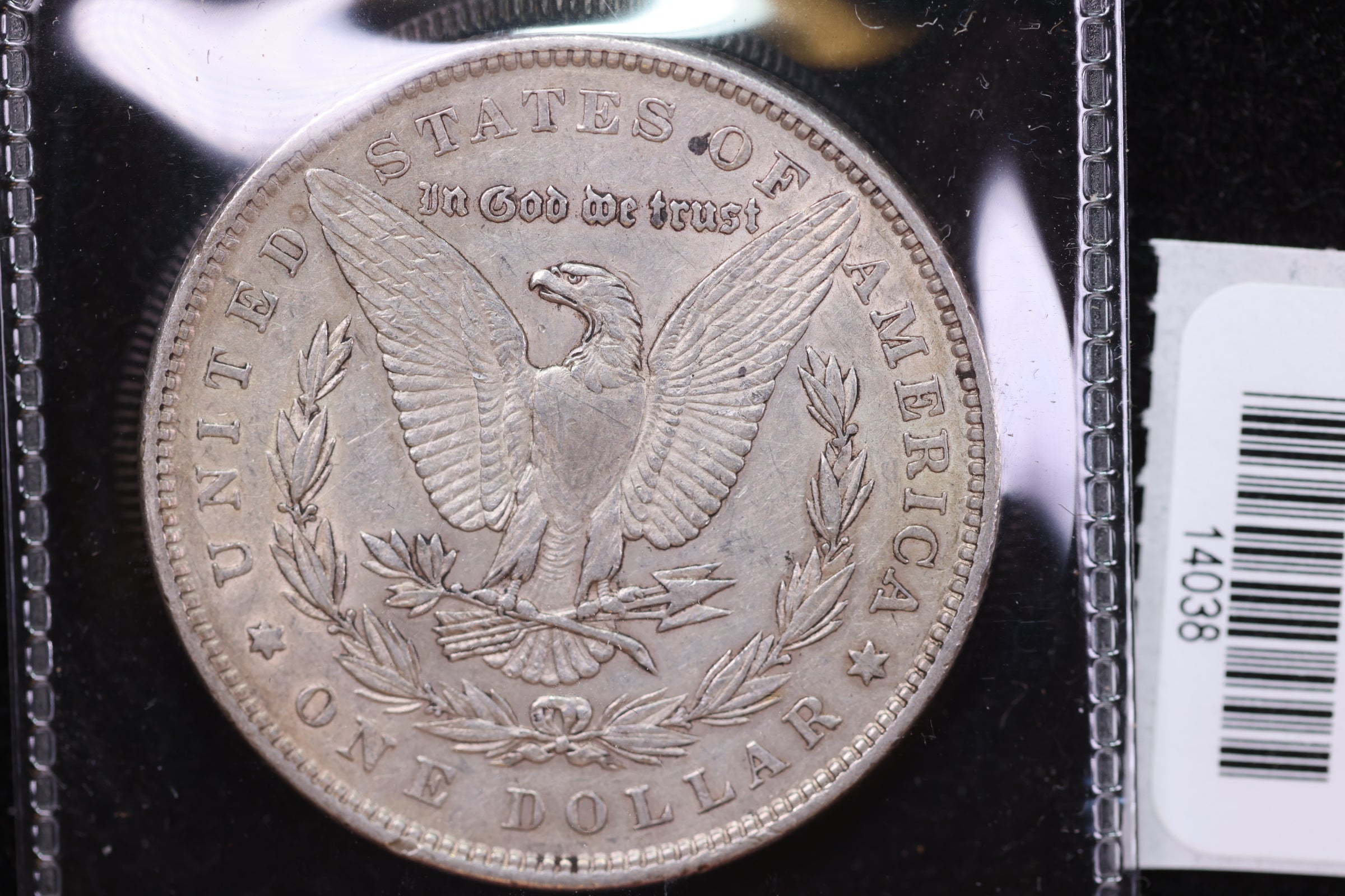 1878 Morgan Silver Dollar, Reverse of 1879, 7 Tail Feather, Store #14038