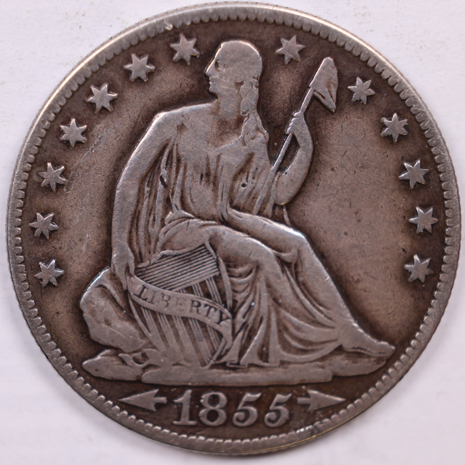 1855-O Liberty Seated w\ Arrows Half Dollar, Very Fine Circulated Coin, Store #HR1874