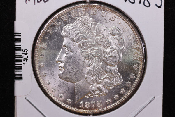 1878-S Morgan Silver Dollar, Affordable Uncirculated Coin, Store #14045