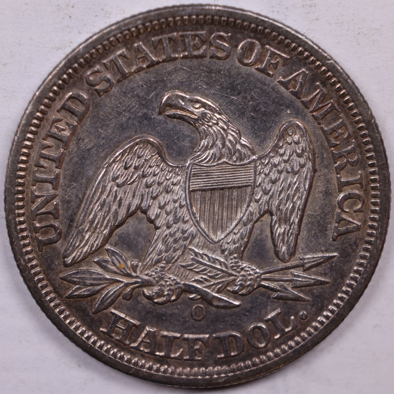 1855-O Liberty Seated w\ Arrows Half Dollar, About Uncirculated Coin, Store #HR1875