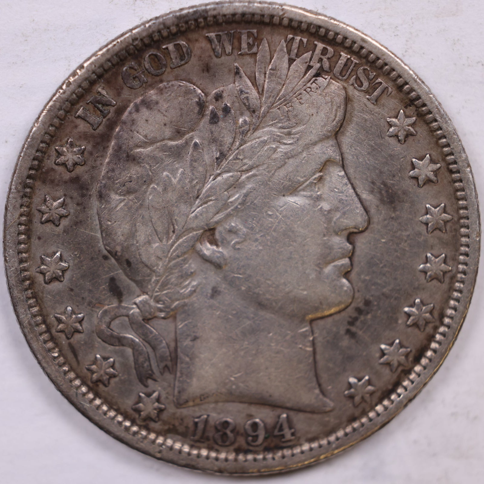 1894-S Barber Half Dollar, Extra Fine Circulated Coin, Store #HR1884