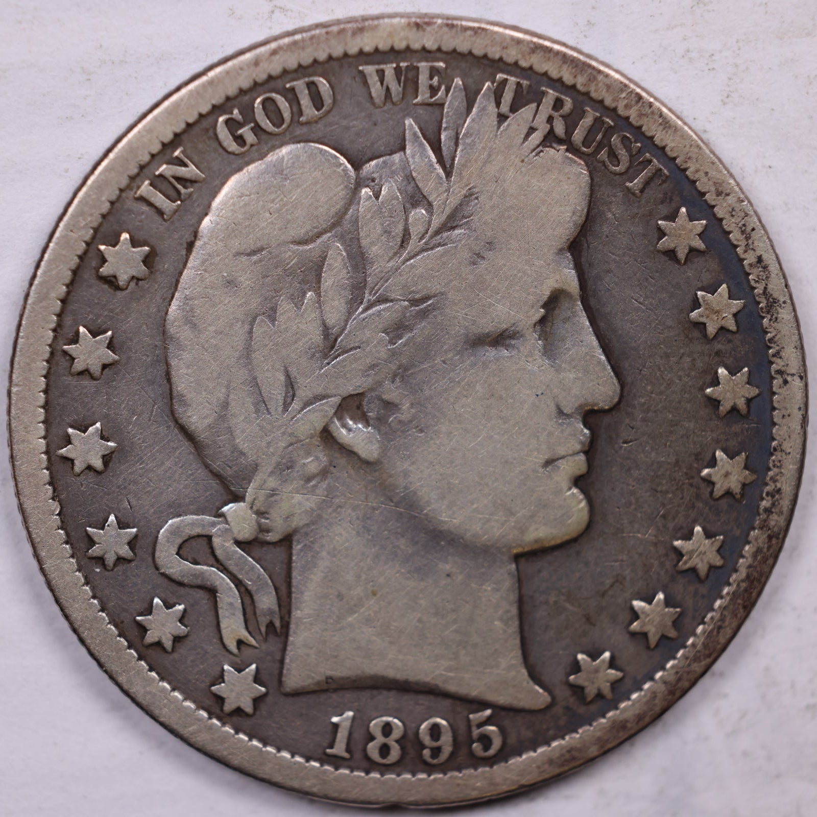 1895-S Barber Half Dollar, Very Good Circulated Coin, Store #HR1886