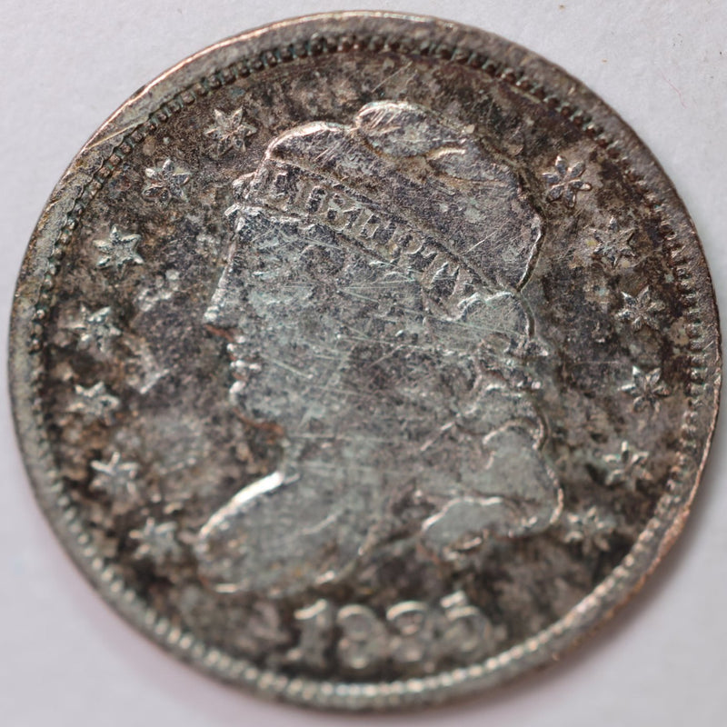 1835 Cap Bust Half Dime, Very Good Circulated Coin, Store
