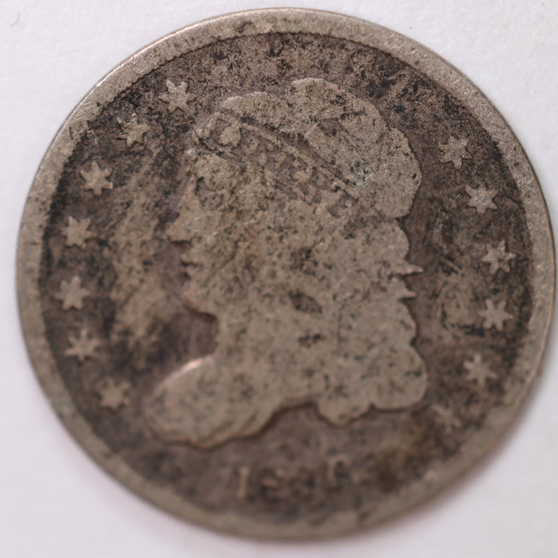 1836 Cap Bust Half Dime, Very Good Circulated Coin, Store