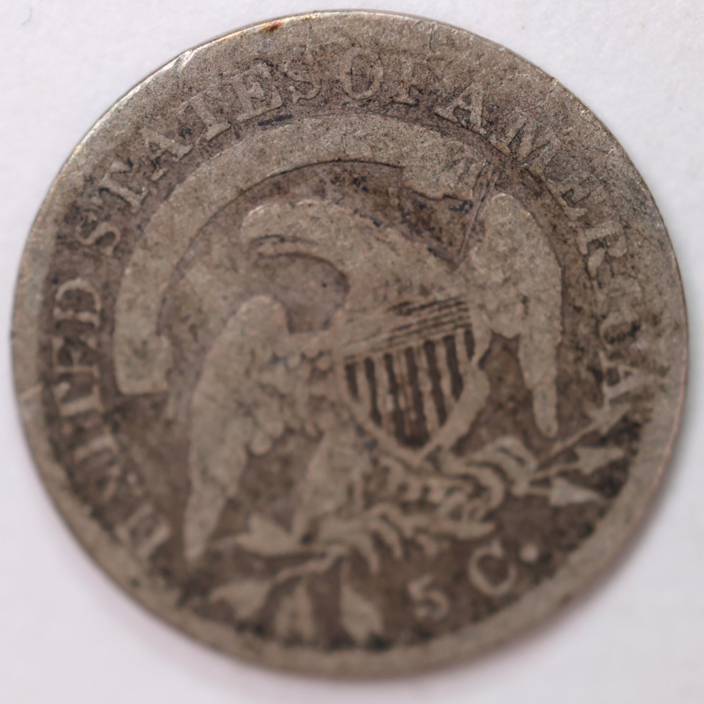 1836 Cap Bust Half Dime, Very Good Circulated Coin, Store #M836.01