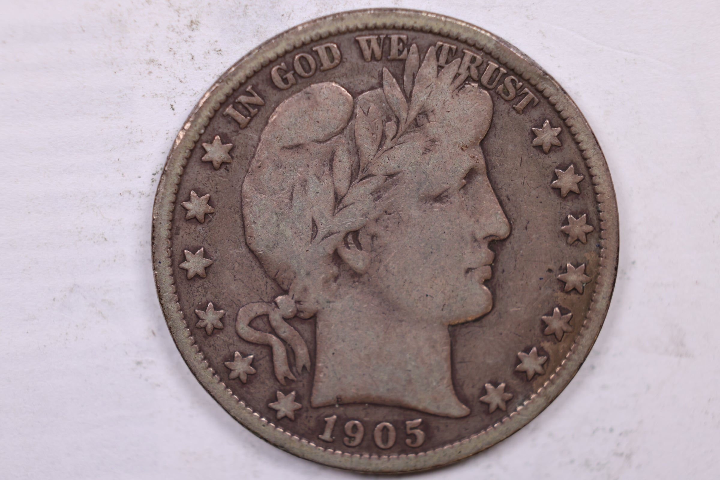 1905-S Barber Half Dollar, Fine Circulated Coin, Store #HR1896