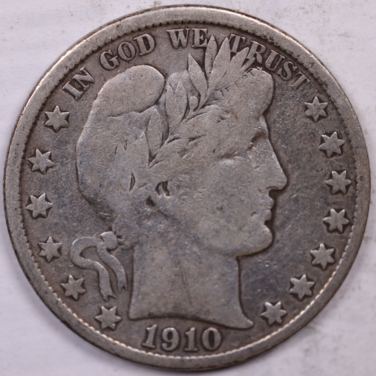 1910-S Barber Half Dollar, Good Circulated Coin, Store #HR1901