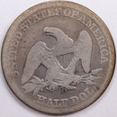 1859-O Liberty Seated Half Dollar, Good+ Circulated Coin, Store