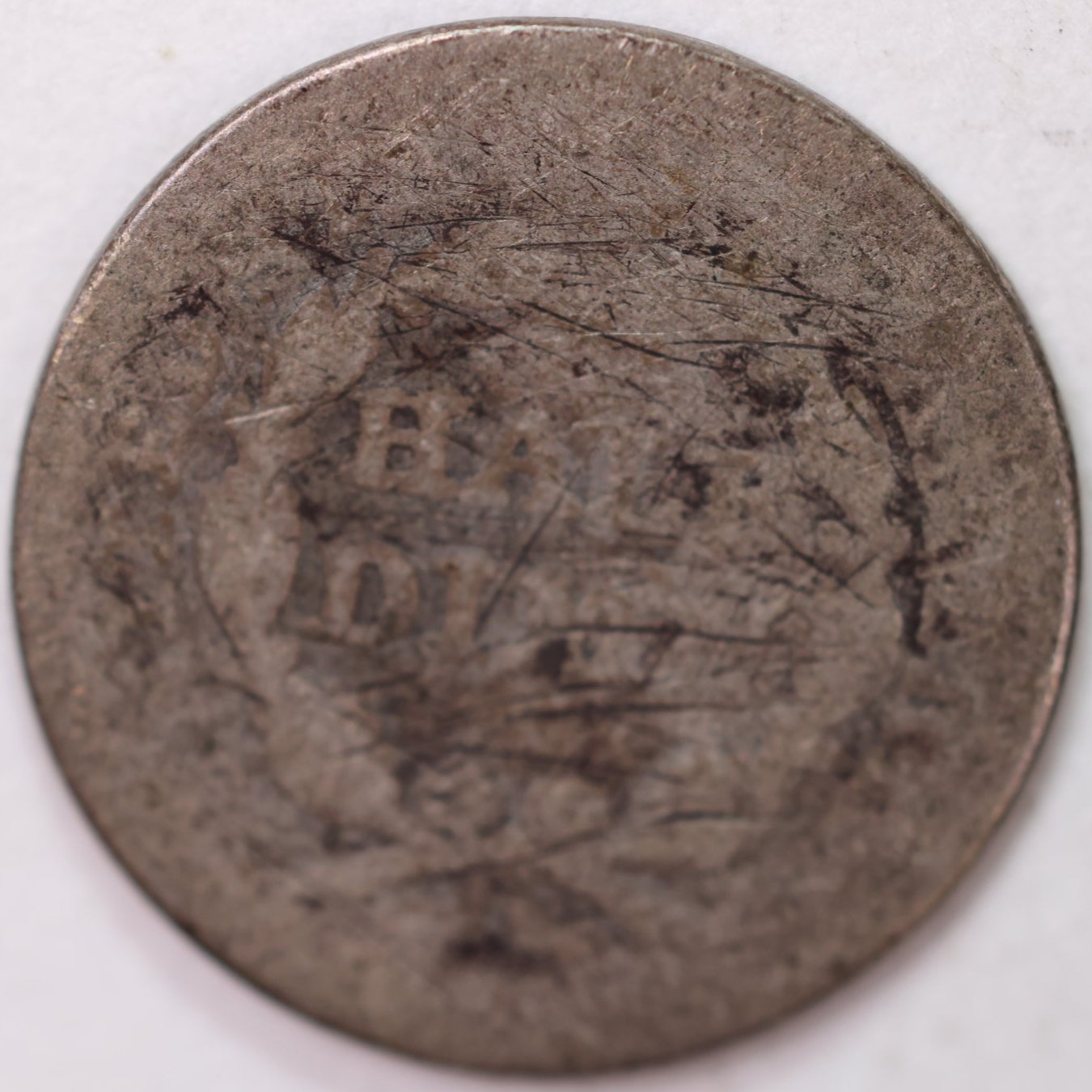 1843 Seated Half Dime, Net Good Circulated Coin, Store #M843.01