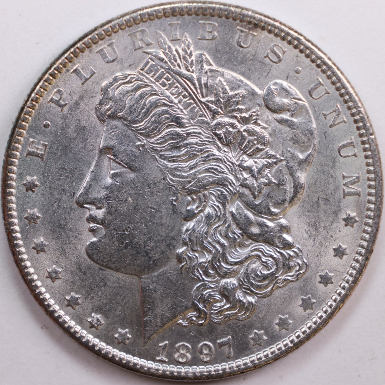 1897 Morgan Dollar, Mint State Uncirculated Coin, Store #DR0832