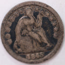 1845 Seated Half Dime, Extra Fine Circulated Coin, Store