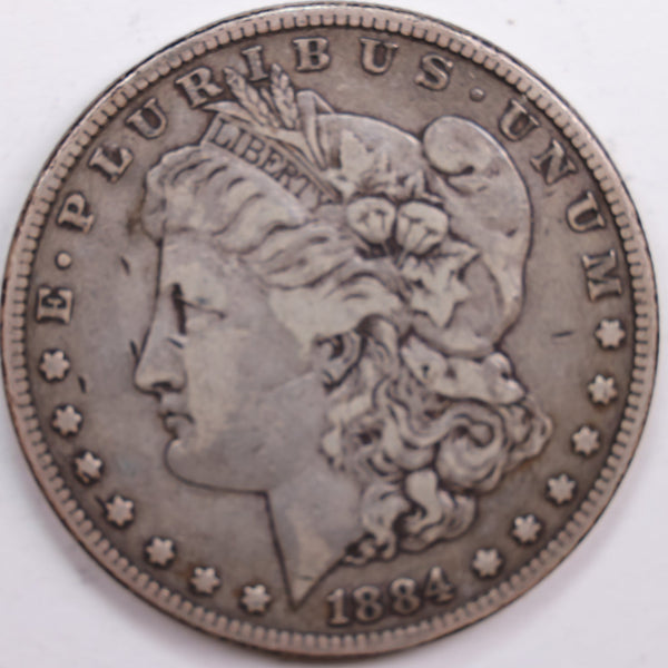 1884 Morgan Dollar, Fine Circulated Coin, Store #DR0828