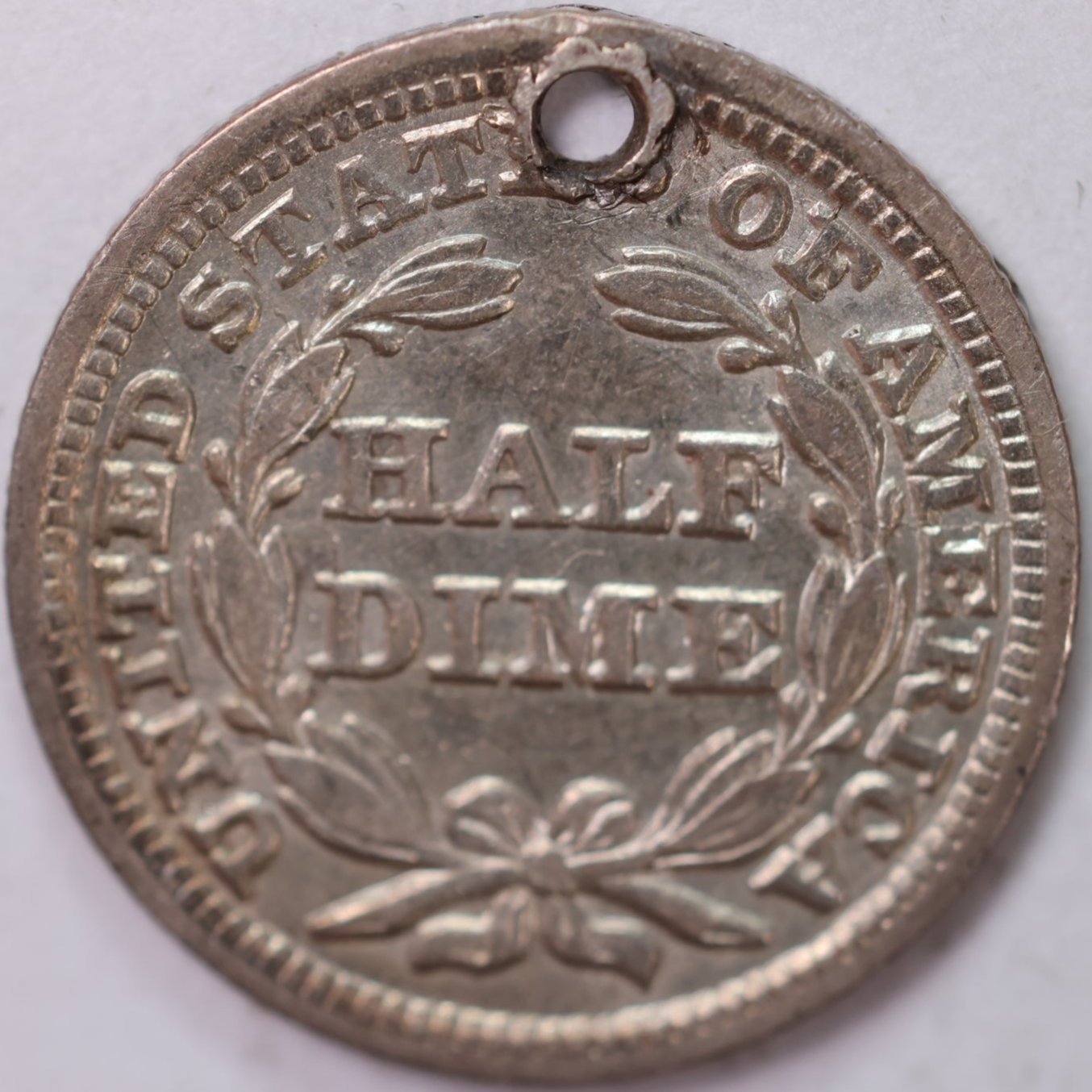 1849, 9/6 Seated Half Dime, Fine Circulated Coin, Store #M849.01