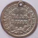 1849, 9/6 Seated Half Dime, Fine Circulated Coin, Store