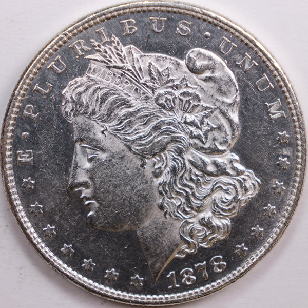 1878 Morgan Dollar, Mint State Uncirculated Coin, Store #DR0824