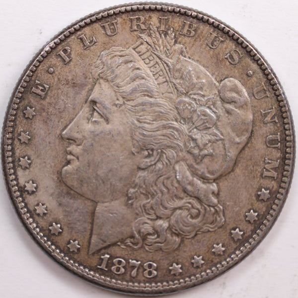 1878 Morgan Dollar, Mint State Uncirculated Coin, Store #DR0822