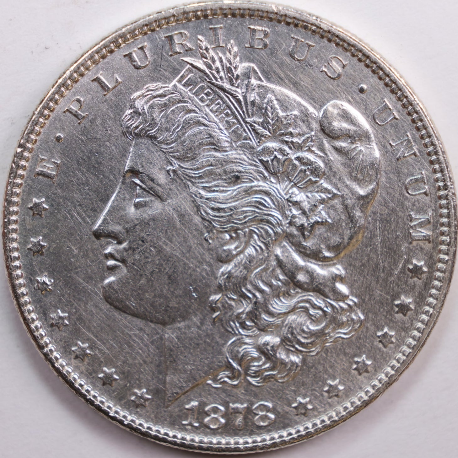 1878 Morgan Dollar, About Uncirculated Coin, Store #DR0821