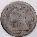 1853-O, Seated Half Dime, Net Good Circulated Coin, Store
