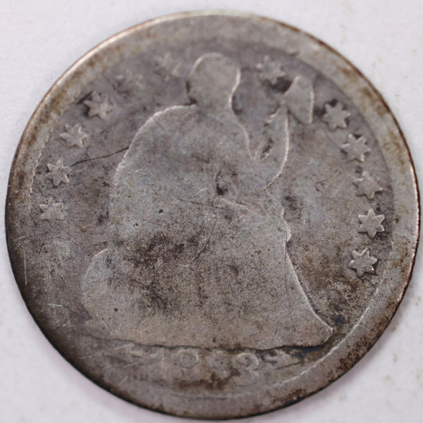 1853-O, Seated Half Dime, Net Good Circulated Coin, Store #M853O01