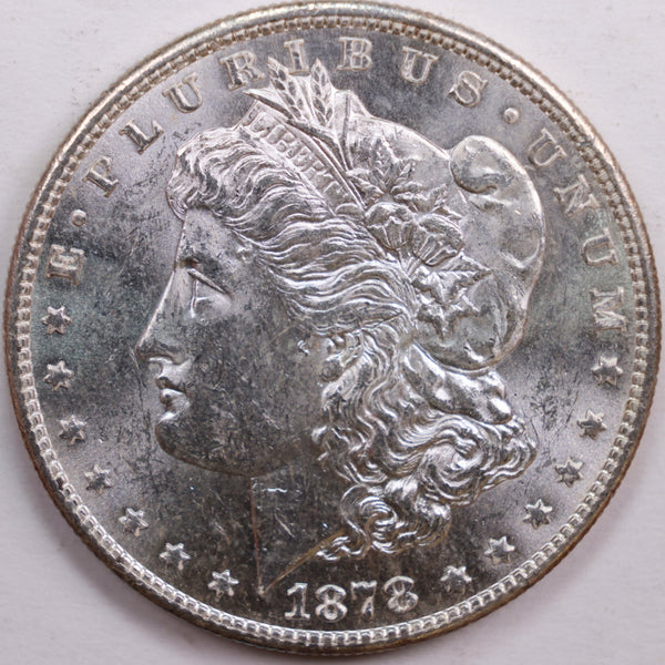 1878-S Morgan Dollar, Mint State Uncirculated Coin, Store #DR0813