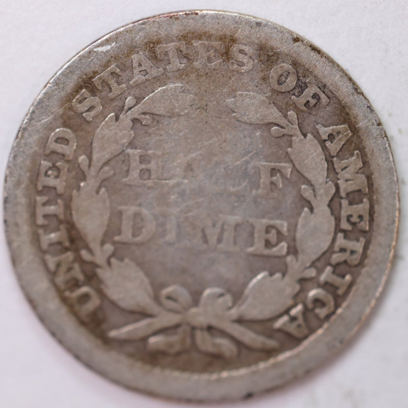 1856, Seated Half Dime, Good Circulated Coin, Store
