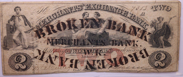 1854 $1, Merchants Bank, ANACASTIA., Wash D.C., STORE #18484