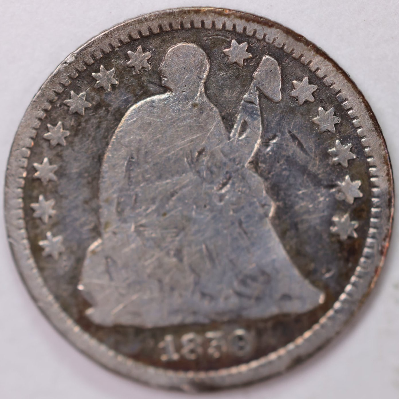 1859-O, Seated Half Dime, Net Good Circulated Coin, Store #M859O01