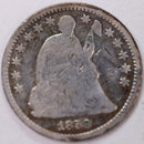 1859-O, Seated Half Dime, Net Good Circulated Coin, Store