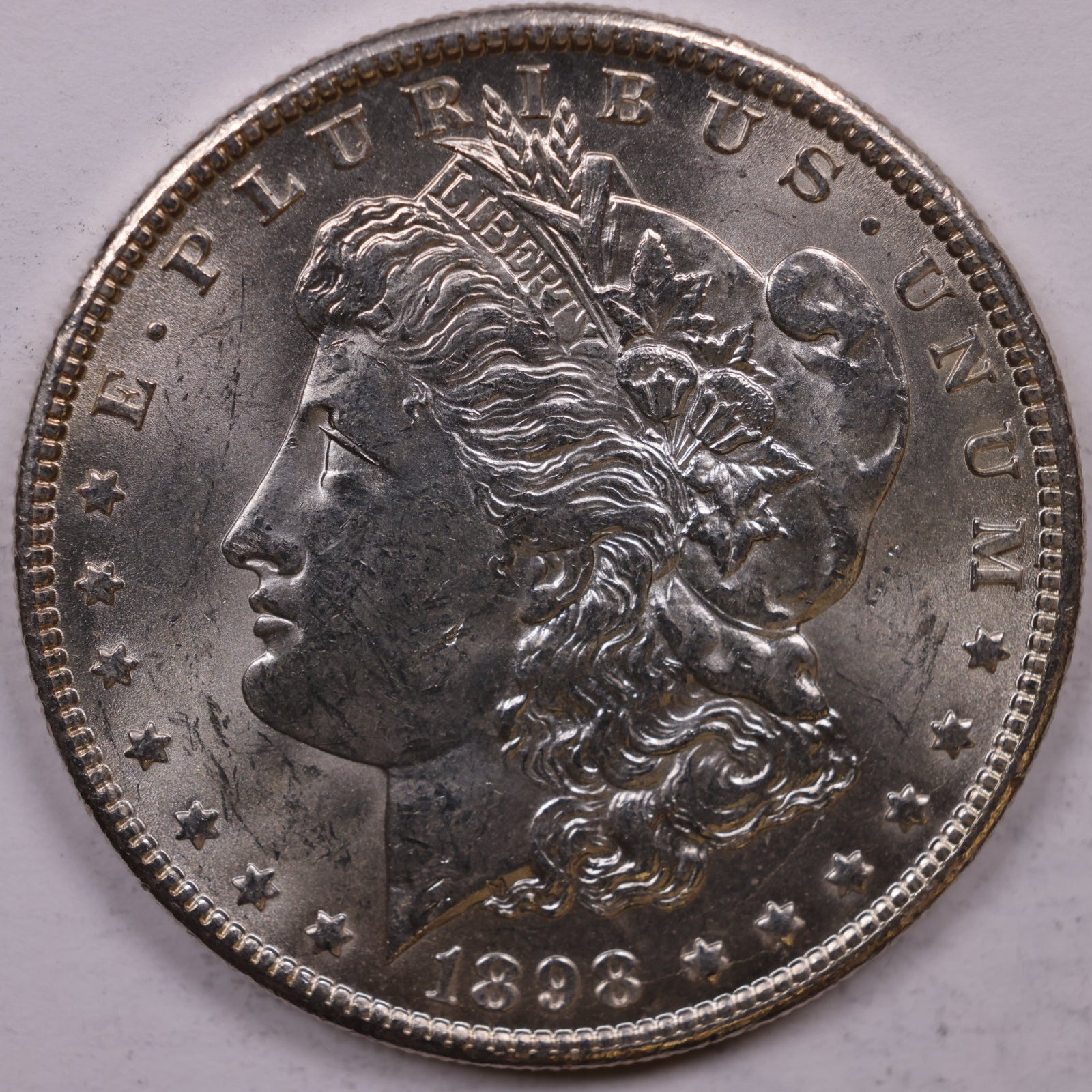 1898-O Morgan Silver Dollar, Mint State Uncirculated Coin, Store #DR1543