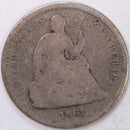 1861, Seated Half Dime, Very Good Circulated Coin, Store