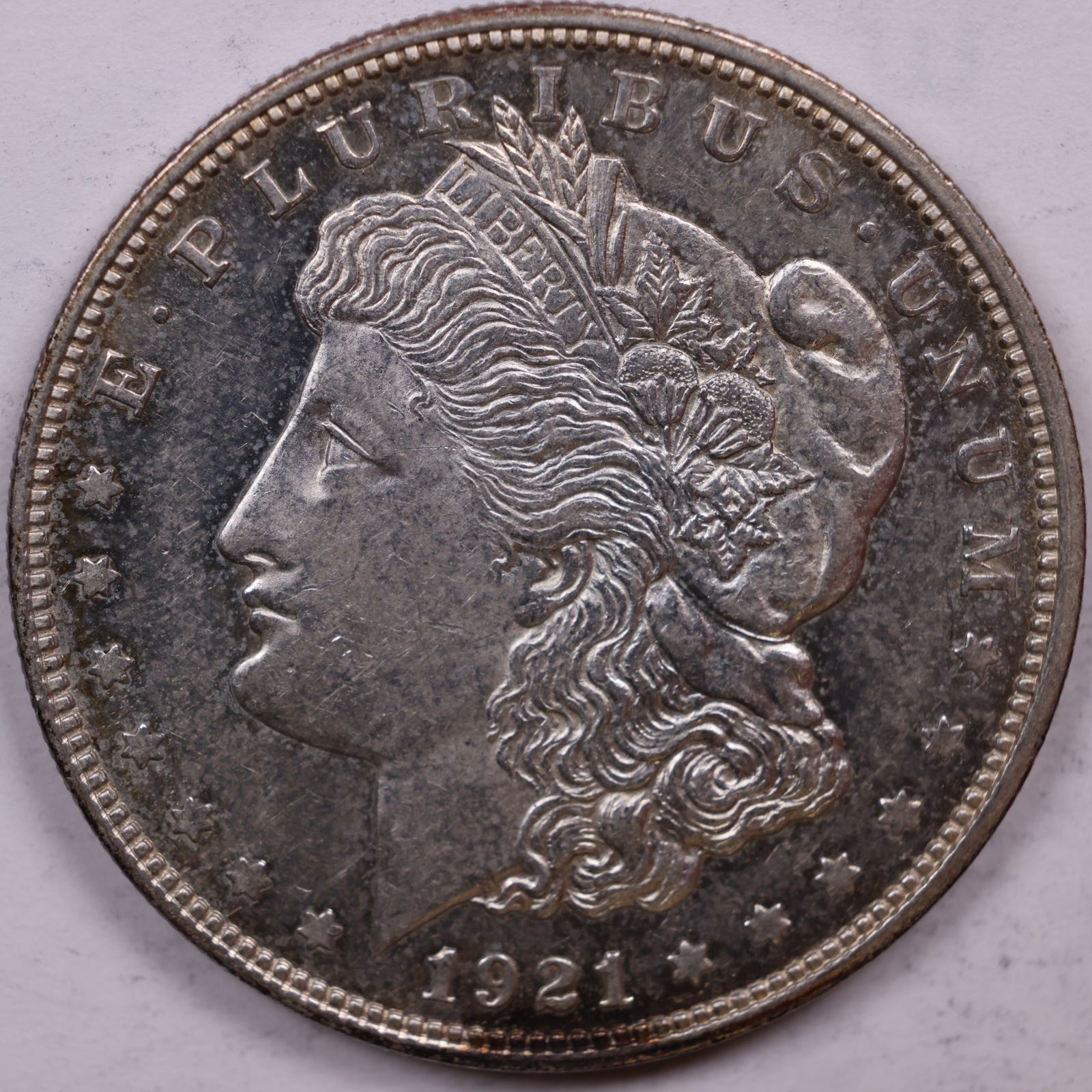 1921-D Morgan Silver Dollar, Mint State Uncirculated Coin, Store #DR1551