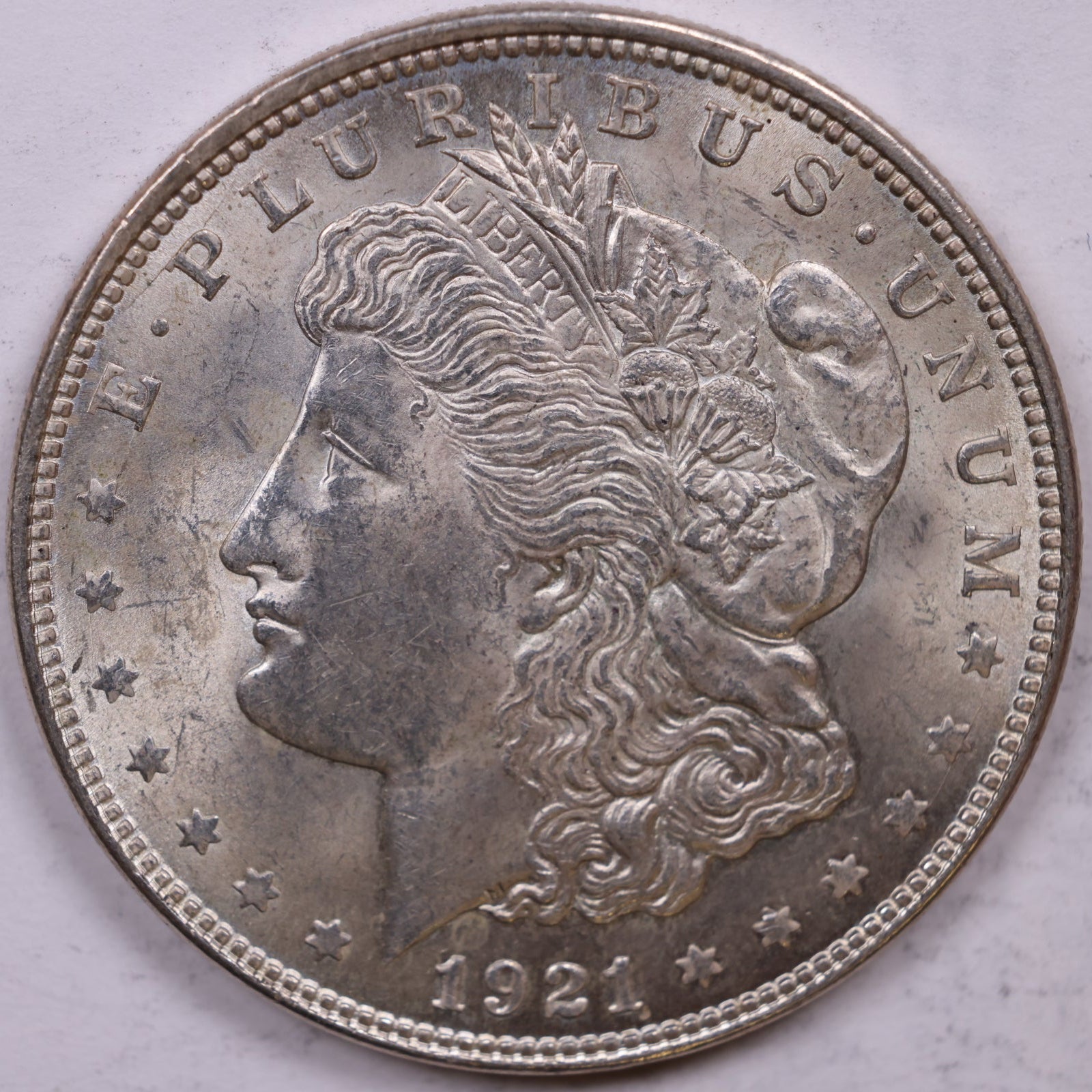 1921 Morgan Silver Dollar, Mint State Uncirculated Coin, Store #DR1553