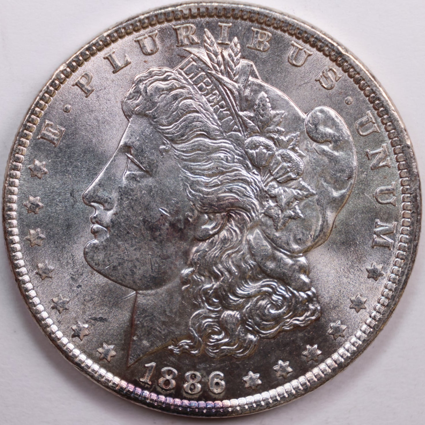 1886 Morgan Dollar, Mint State Uncirculated Coin, Store #DR0792