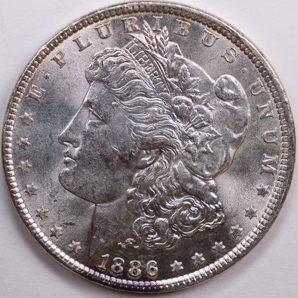 1886 Morgan Dollar, Mint State Uncirculated Coin, Store #DR0792