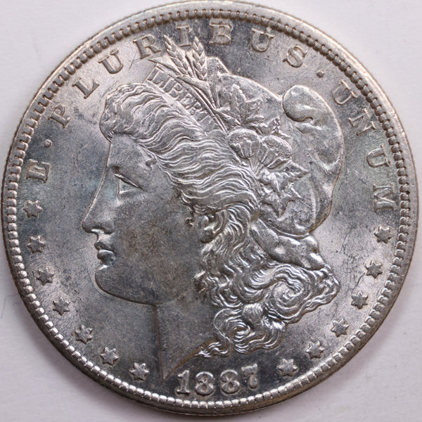 1887-S Morgan Dollar, Mint State Uncirculated Coin, Store #DR0790