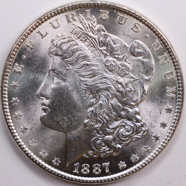 1887 Morgan Dollar, Mint State Uncirculated Coin, Store #DR0789