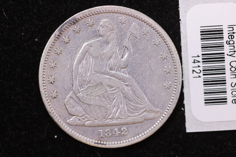 1842 Seated Liberty Half Dollar, Choice Eye Appeal, AU, Store