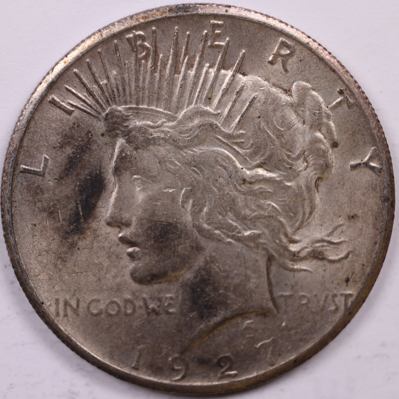 1927 Peace Dollar, About Uncirculated, Store #DR1559
