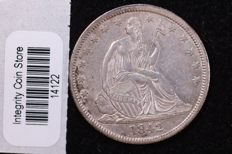1842 Seated Liberty Half Dollar, Choice Eye Appeal, MED Date, Store