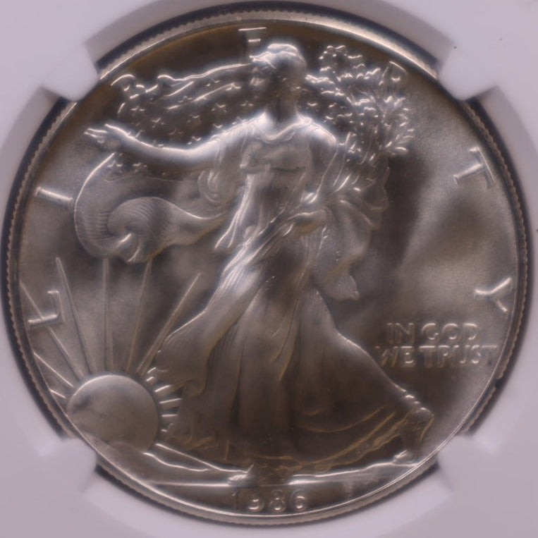 1986 American Silver Eagle, NGC MS-69, Store #AE0536