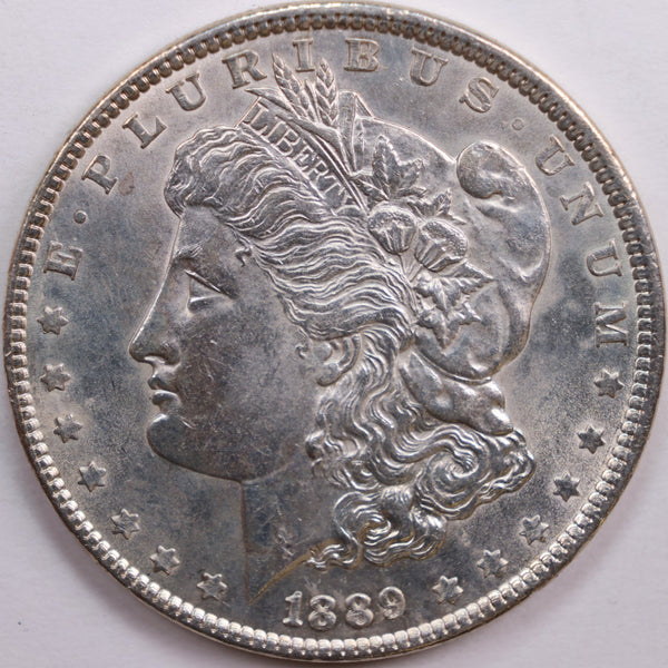1889 Morgan Dollar, Mint State Uncirculated Coin, Store #DR0784
