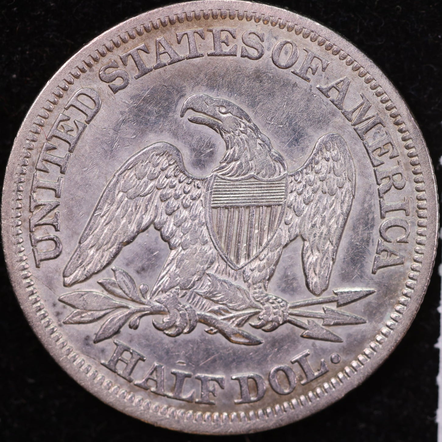 1844 Liberty Seated Half Dollar, About Uncirculated Coin, Store #14126