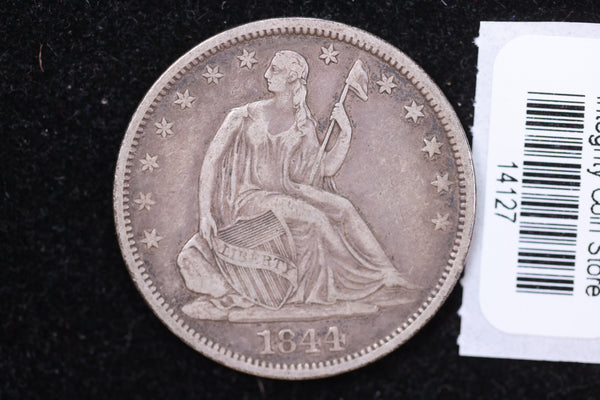 1844-O Liberty Seated Half Dollar, Affordable Circulated Coin. Store #14127