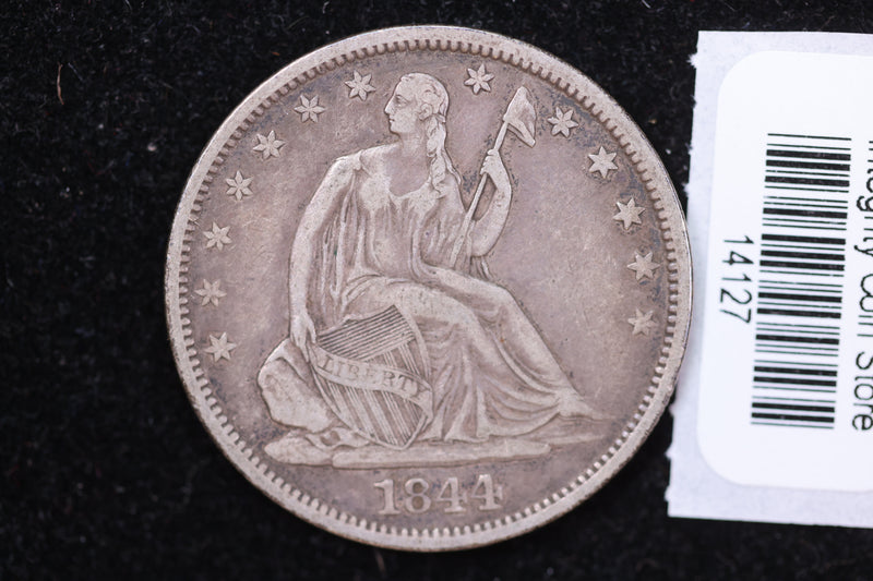 1844-O Liberty Seated Half Dollar, Affordable Circulated Coin. Store