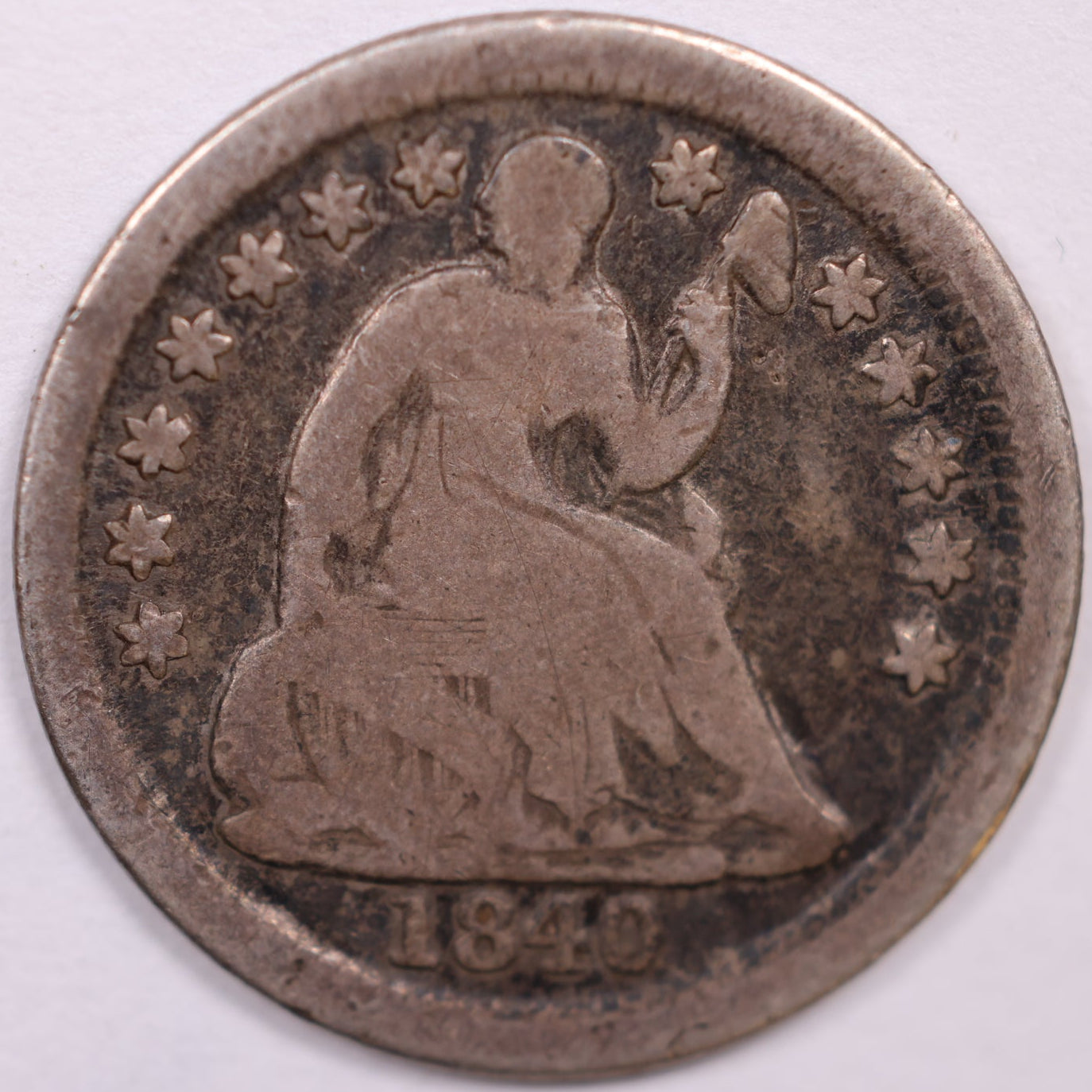 1840-O Seated Liberty Half Dime, Very Good Circulated Coin, Store HE0022