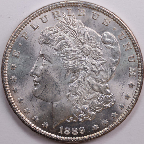 1889 Morgan Dollar, Mint State Uncirculated Coin, Store #DR0782