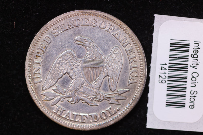 1846 Liberty Seated Half Dollar, Tall Date, Affordable Circulated Coin. Store