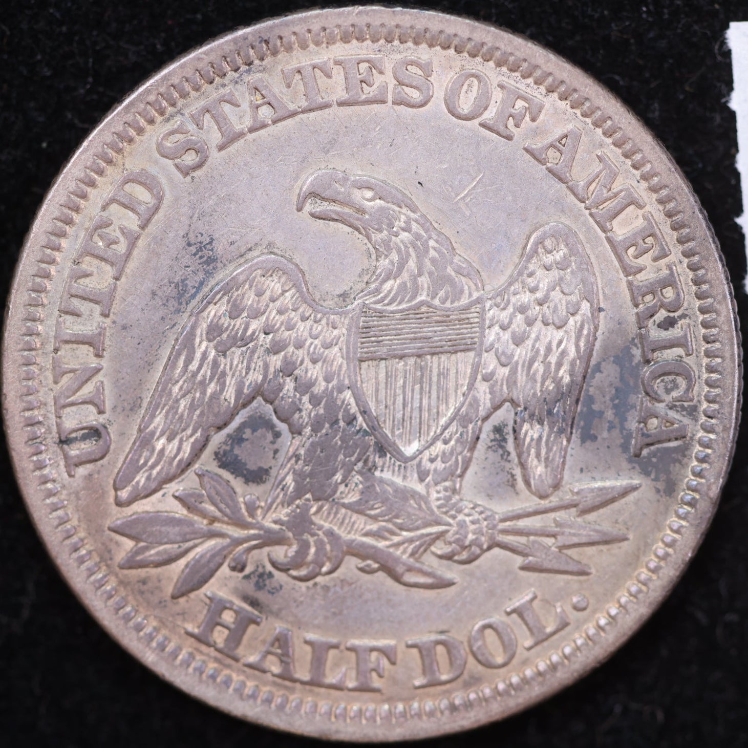 1848 Liberty Seated Half Dollar, About Uncirculated Coin. Store #14133