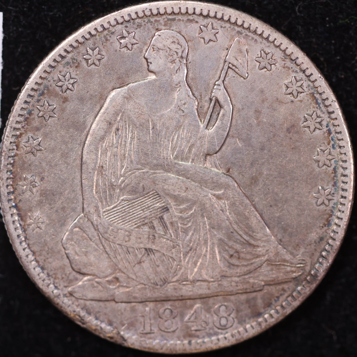 1848-O Liberty Seated Half Dollar, Very Fine+ Circulated Coin. Store #14134