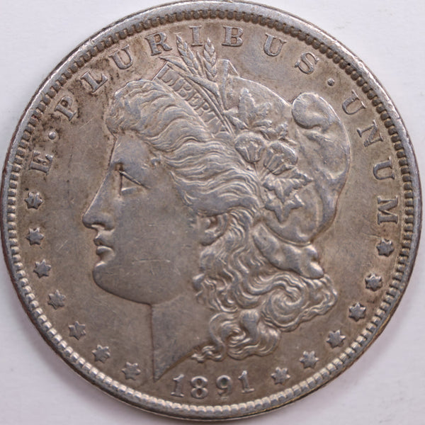 1891 Morgan Dollar, Fine Circulated Coin, Store #DR0776
